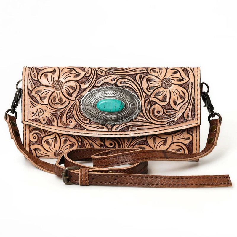 Leather Crossbody Wallet