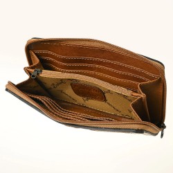 Western Hand Tooled Leather Wallet